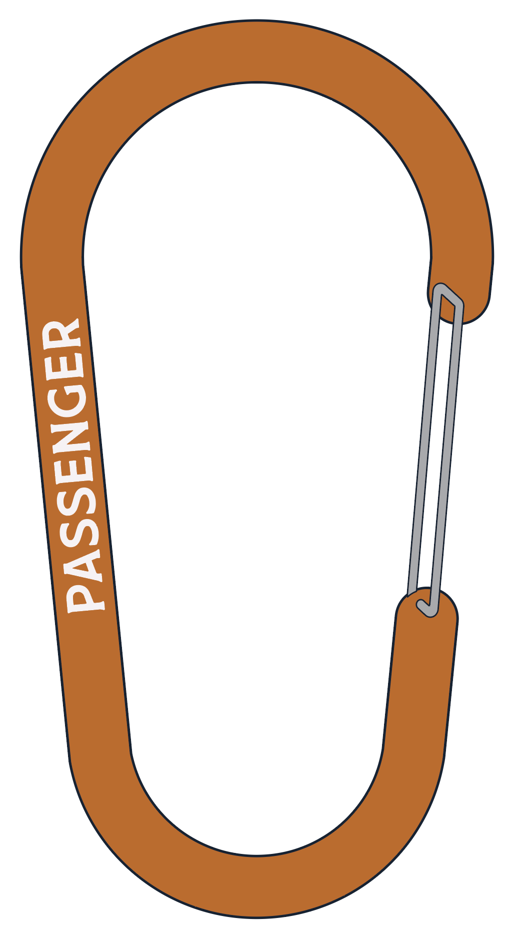 Passenger Clip - Sunrise Orange