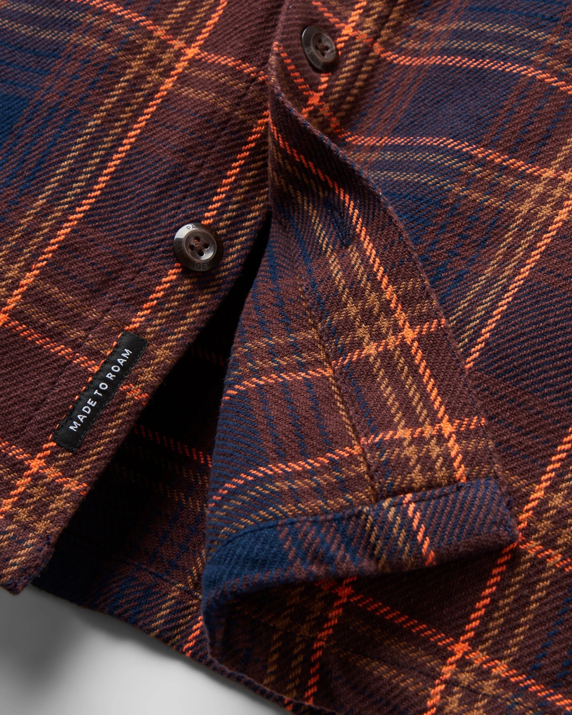 Island Twill Shirt - Rich Navy/Espresso Check